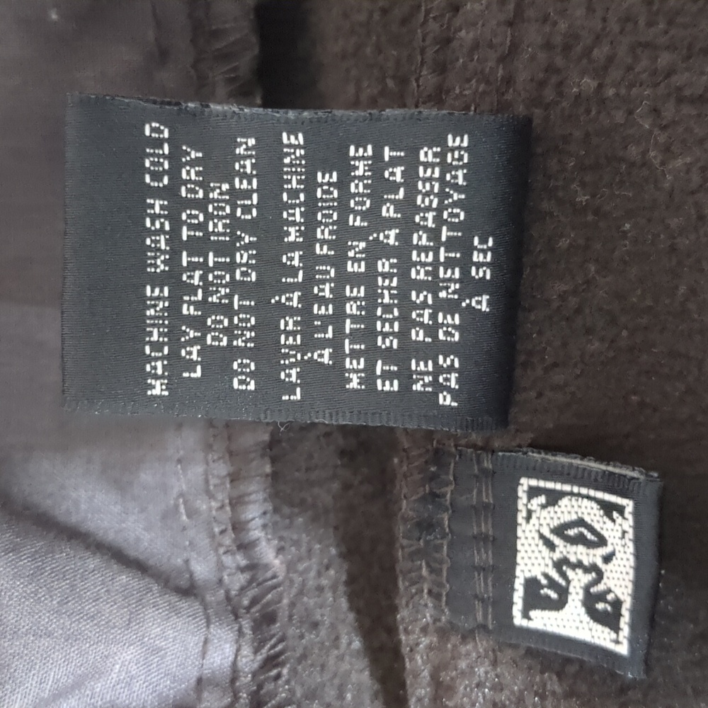 Obey faux suede chocolate brown Women’s coat with hidden hoodie Size L - Picture 7 of 10